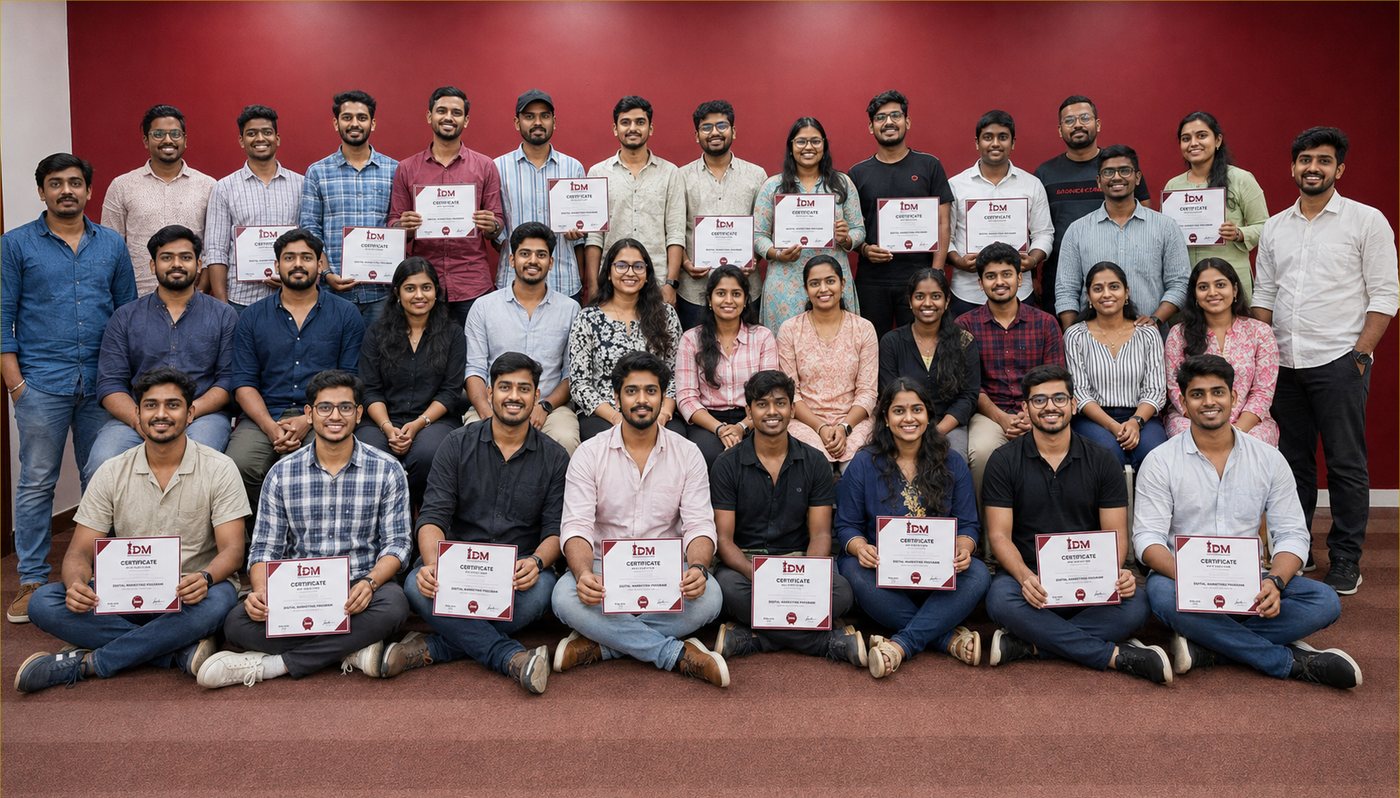 An IDM batch with their programme completion certificates